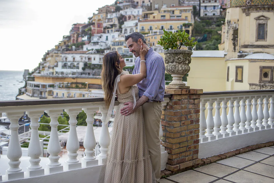 Portrait with Positano hillside